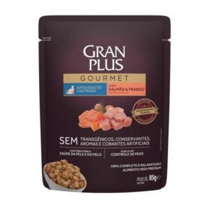 Gran Plus Gourmet Salmon y Pollo para Gatos Adultos Castrados