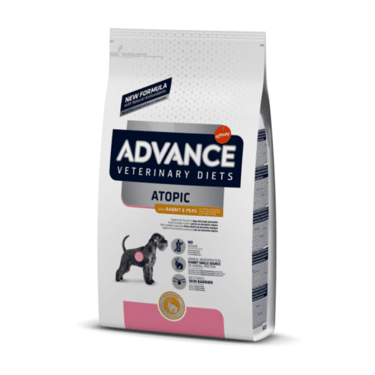 Advance Atopic Conejo y Guisantes Alimento para perros con piel atópica