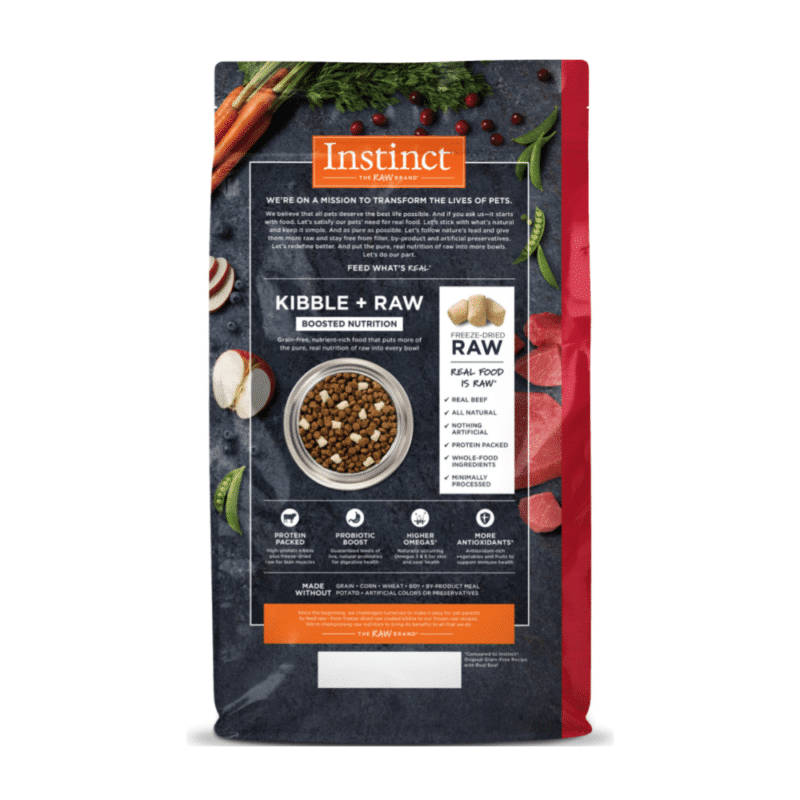 Instinct Raw Boost Kibble Beef Adulto Carne Mascotify Pet Shop