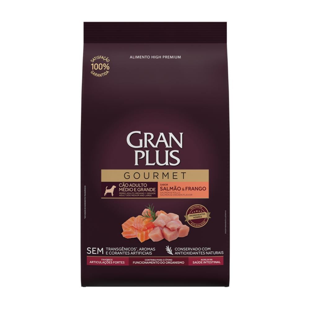 Gran Plus Gourmet Salmon y Pollo Perros Adultos Razas Medianas y Grandes