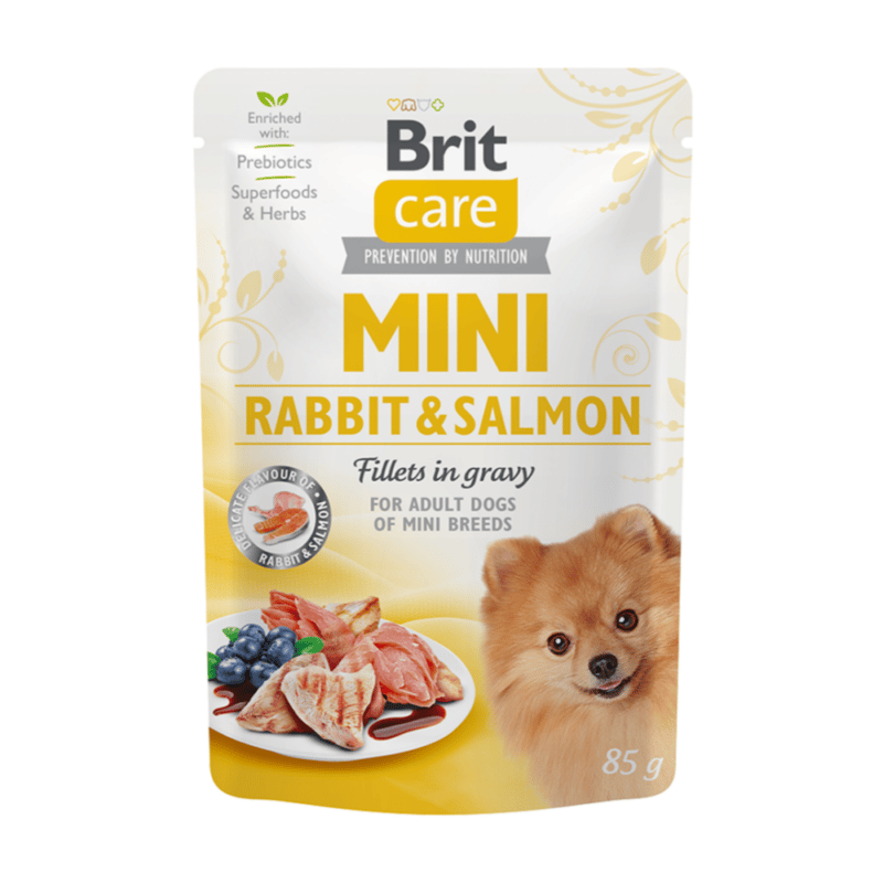 Brit Mini Rabbit & Salmón fillets in gravy - Mascotify Pet Shop
