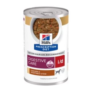 Lata grande de 354gr de Hill's Prescription Diet i/d Estofado, alimento húmedo para el apoyo gastrointestinal de perros