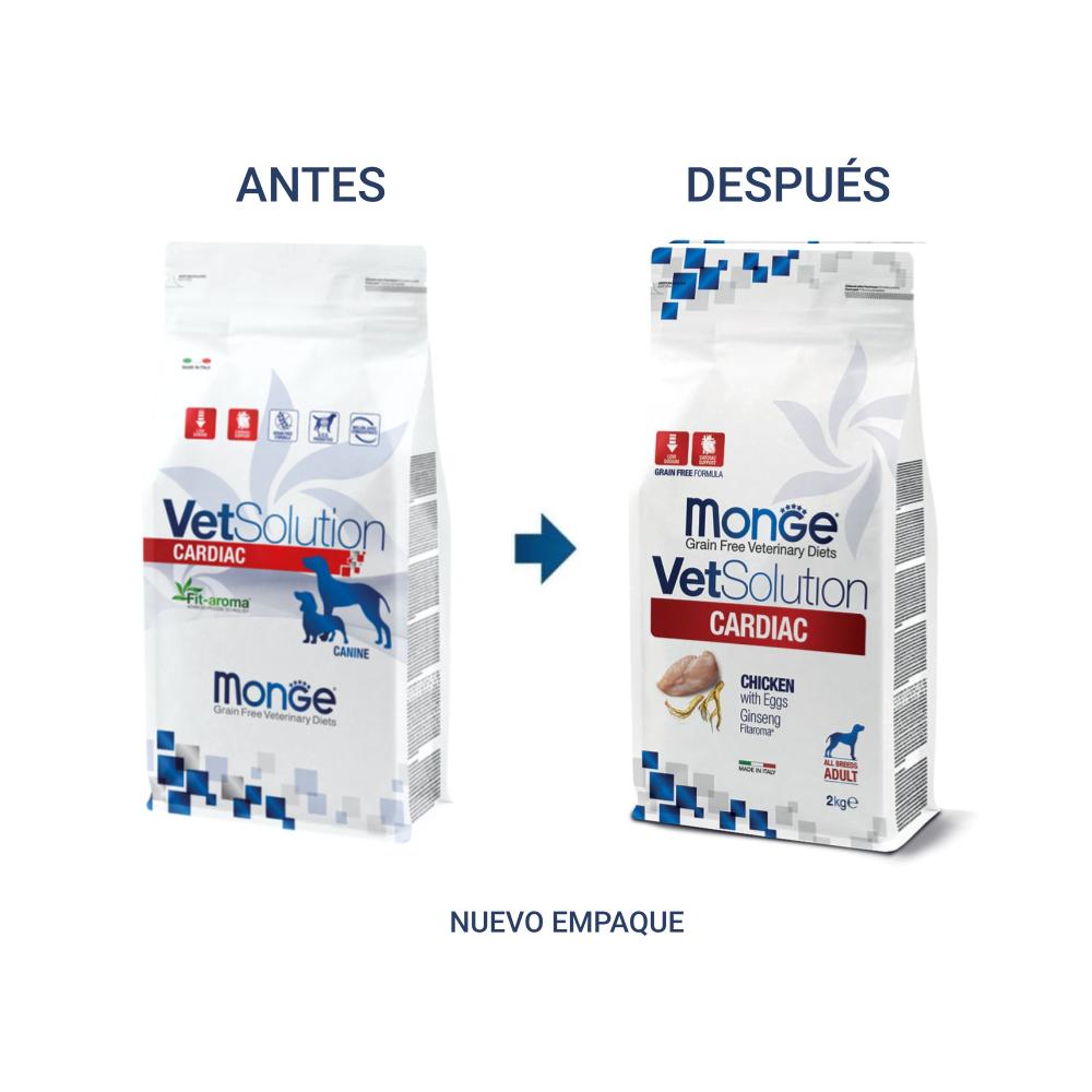 Monge VetSolution Canine Cardiac Antes y despues