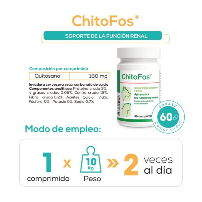 ChitoFos x 60 tabs - Suplemento para Perros y Gatos - Imagen 2