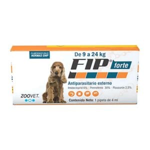 FIP Forte de 9 a 24kg - Pipeta antipulgas para perros