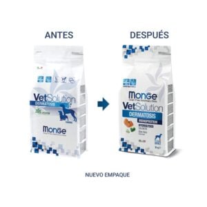 Monge VetSolution Canine Dermatosis antes y despues