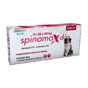 Spinomax Duo 18 a 36kg - Tableta antipulgas para perros