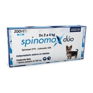 Spinomax Duo 2 a 4kg - Tableta antipulgas para perros