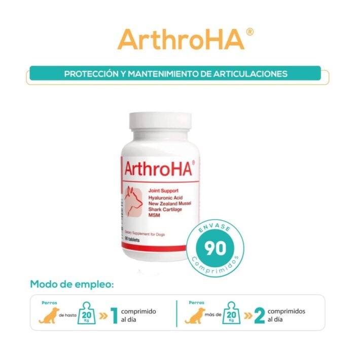 Arthro HA x 90 tabs - Suplemento para perros - Imagen 2