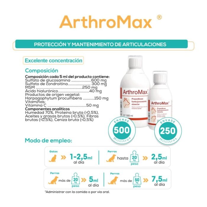 Arthro Max - Suplemento para perros y gatos - Imagen 2