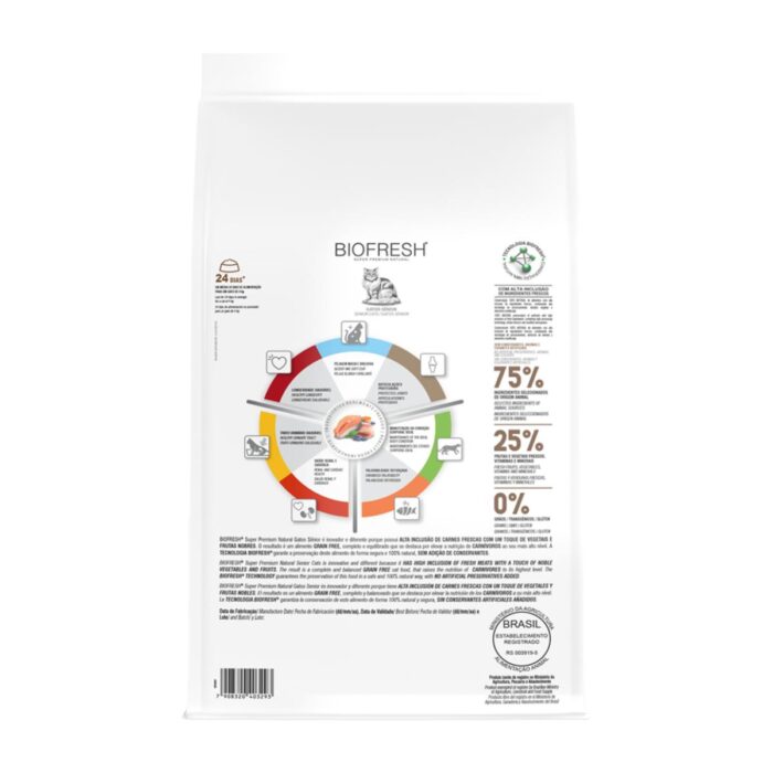 Biofresh Gatos Senior Salmón, té verde, cúrcuma, arándano 1.5kg - Imagen 3