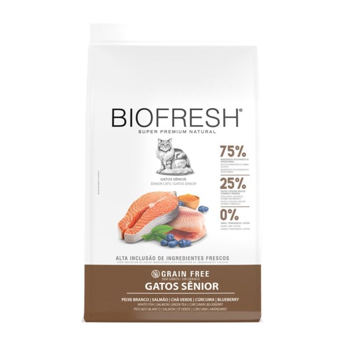 Biofresh Gatos Senior Salmón, té verde, cúrcuma, arándano 1.5kg