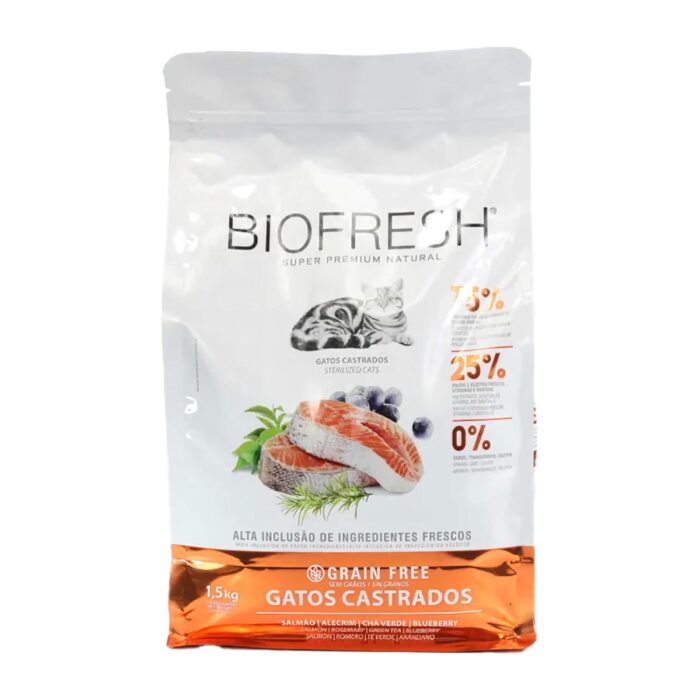 Biofresh Salmón, romero, té verde y arándanos - Gatos Castrados
