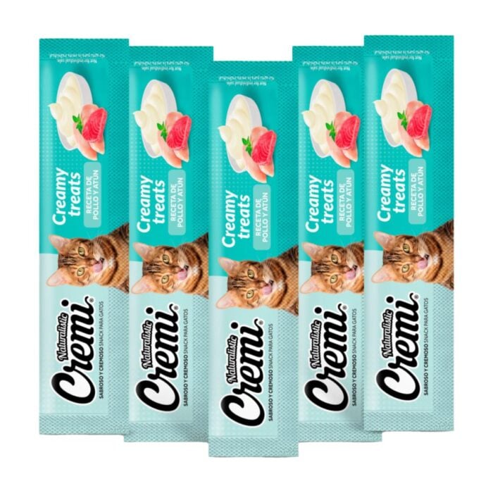 Cremi Chicken & Tuna Recipe x 5 - Snack cremoso para gatos - Imagen 2