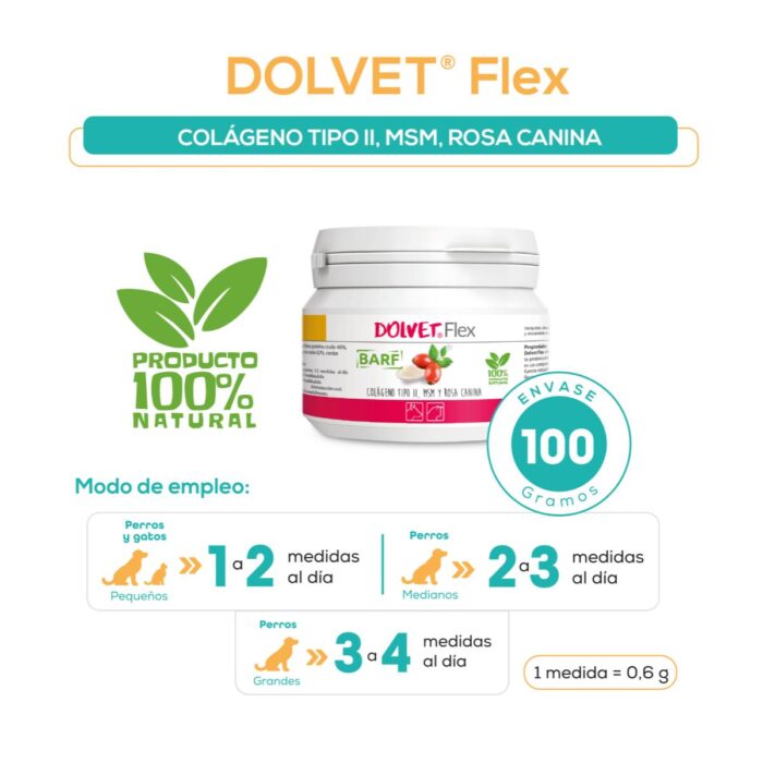 Dolvet Flex 100gr - Suplemento para perros y gatos - Imagen 2