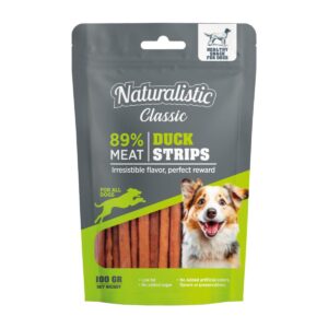 Naturalistic Classic Duck Strips 100gr - Snack para perros