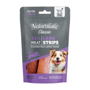 Naturalistic Classic Lamb Strips 100gr - Snack para perros