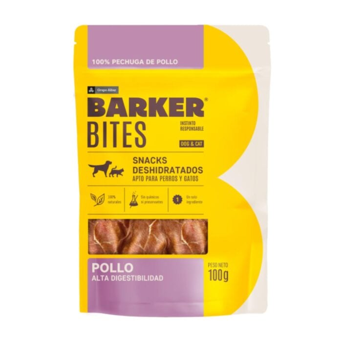 Barker Bites Pollo 100gr - Snack para perros y gatos