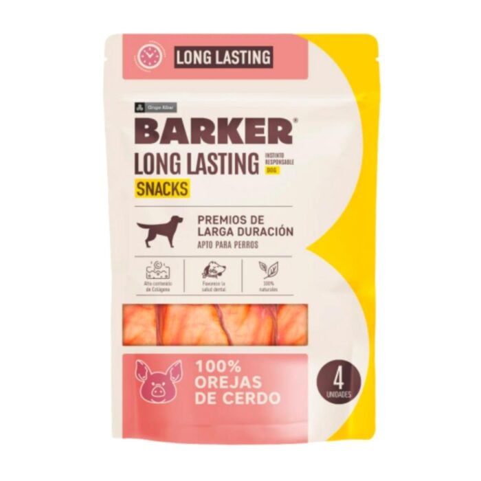 Barker Long Lasting Orejas de Cerdo x 4un - Snack para perros