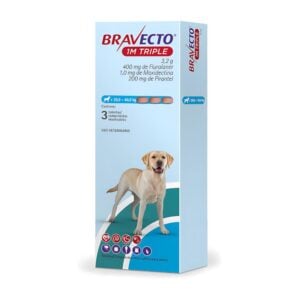 Bravecto 1M Triple 20 a 40kg x 3 tab (400mg) - Antipulgas perros