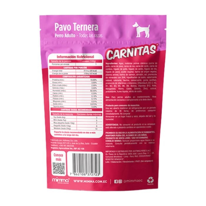 Carnitas Trocitos en Salsa Pavo y Ternera 100gr - Adultos - Imagen 2