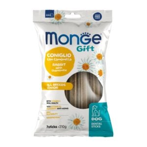 Monge Gift Dental Sticks Conejo con Manzanilla 210gr - Senior