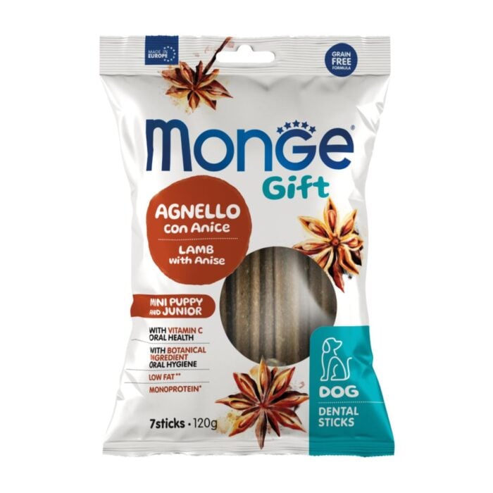 Monge Gift Dental Sticks Cordero y Anís 120gr - Cachorros
