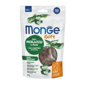 Monge Gift Filled And Crunchy Bacalao y Aloe 60gr - Gatos