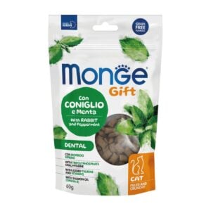Monge Gift Filled And Crunchy Conejo y Menta 60gr - Snack Gatos