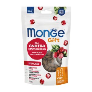 Monge Gift Filled And Crunchy Pato y Arándanos 60gr - Castrados