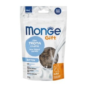 Monge Gift Filled And Crunchy Trucha y Leche 60gr - Gatitos