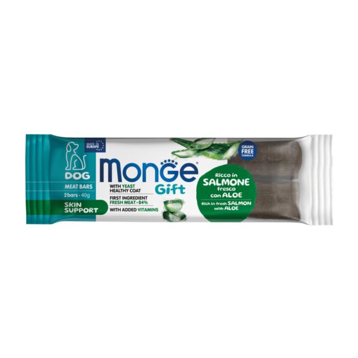 Monge Gift Meat Bars Salmón y Aloe 40gr - Snack para perros