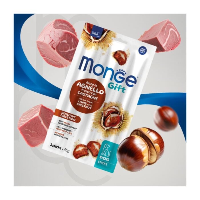 Monge Gift Sticks Cordero y Castaña 45gr - Snack para perros - Imagen 3