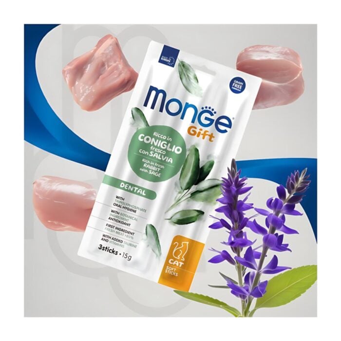 Monge Soft Sticks Conejo y Salvia 15 gr - Snack para Gatos - Imagen 3