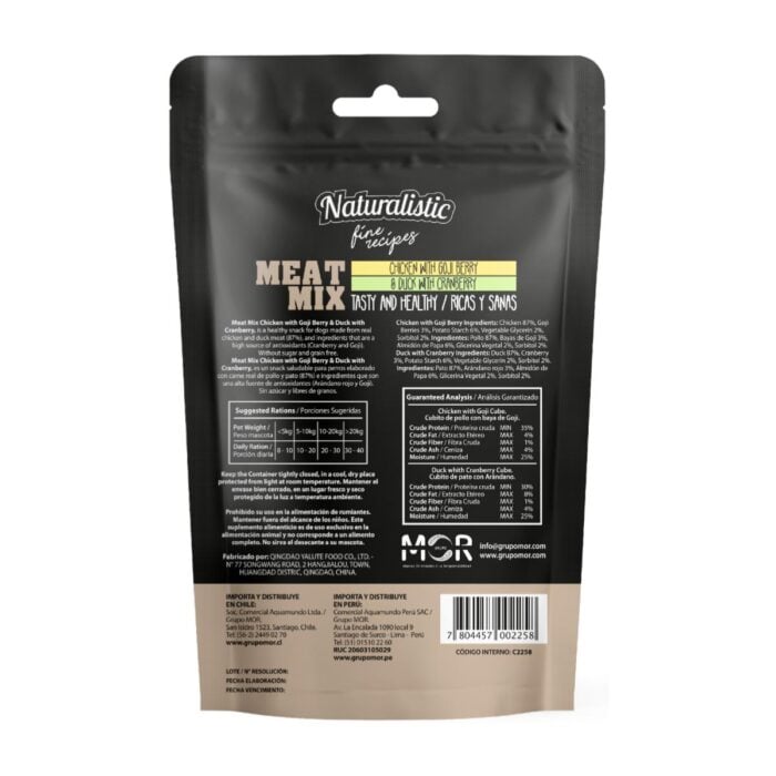Naturalistic FR Meat Mix Chicken & Duck 100gr - Snack perros - Imagen 2