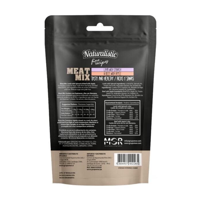 Naturalistic FR Meat Mix Lamb & Beef 100gr - Snack para perros - Imagen 2