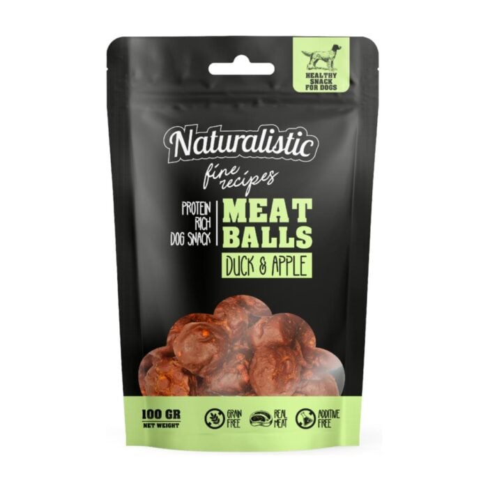 Naturalistic FR Meatballs Duck & Apple 100gr - Snack para perros