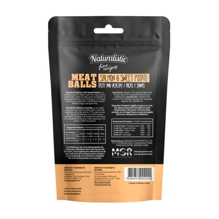 Naturalistic FR Meatballs Salmon & Sweet Potato 100gr - Snack - Imagen 2