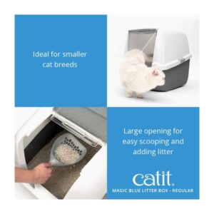 Cat it Litera Magic Blue - Caja de arena cerrada - Imagen 3