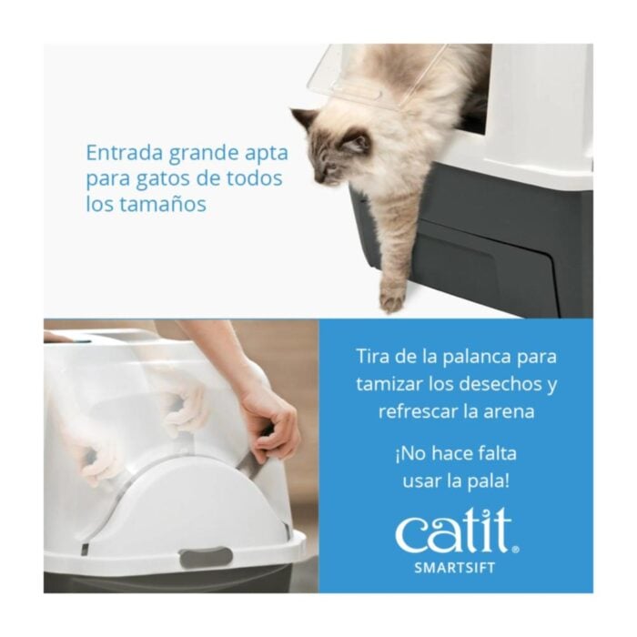 Cat it Litera auto limpiable Smartsift - Caja de arena cerrada - Imagen 3