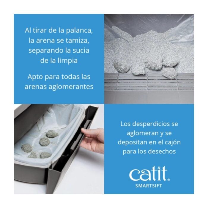 Cat it Litera auto limpiable Smartsift - Caja de arena cerrada - Imagen 2