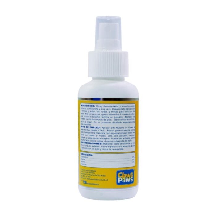 Claws & Paws Desenredante 120ml - Loción para Perros y Gatos - Imagen 2