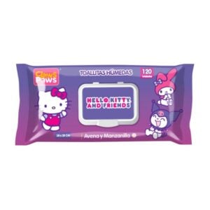 Claws & Paws Toallitas Humedas Hello Kitty x 120un
