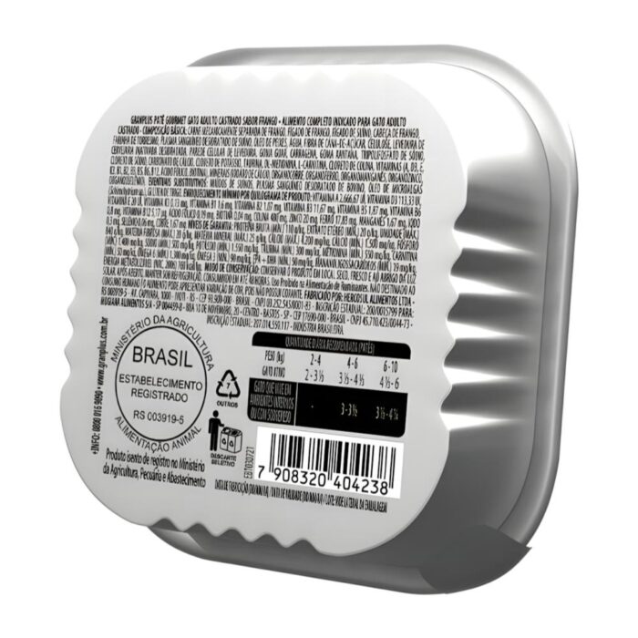 Gran Plus Gourmet Paté Pollo 100gr - Gatos Castrados - Imagen 2