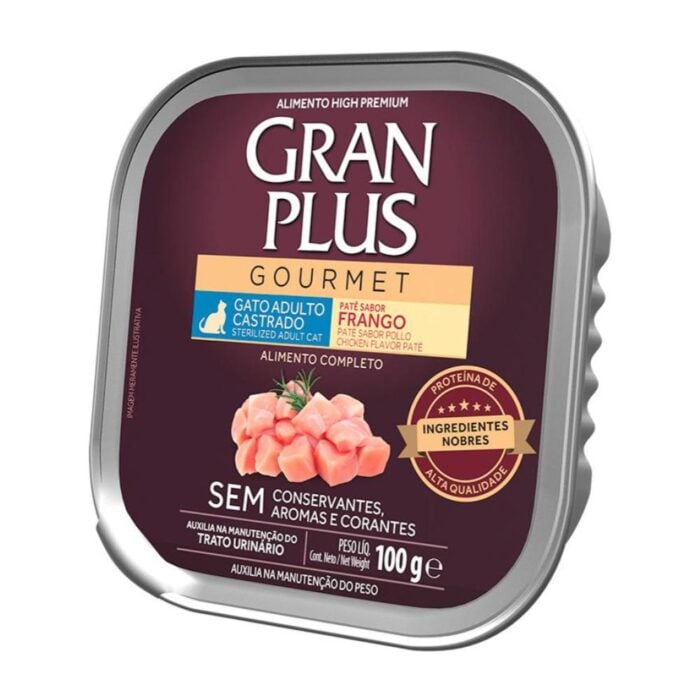 Gran Plus Gourmet Paté Pollo 100gr - Gatos Castrados