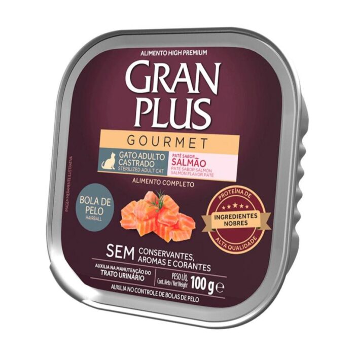 Gran Plus Gourmet Paté Salmón 100gr - Gatos Castrados