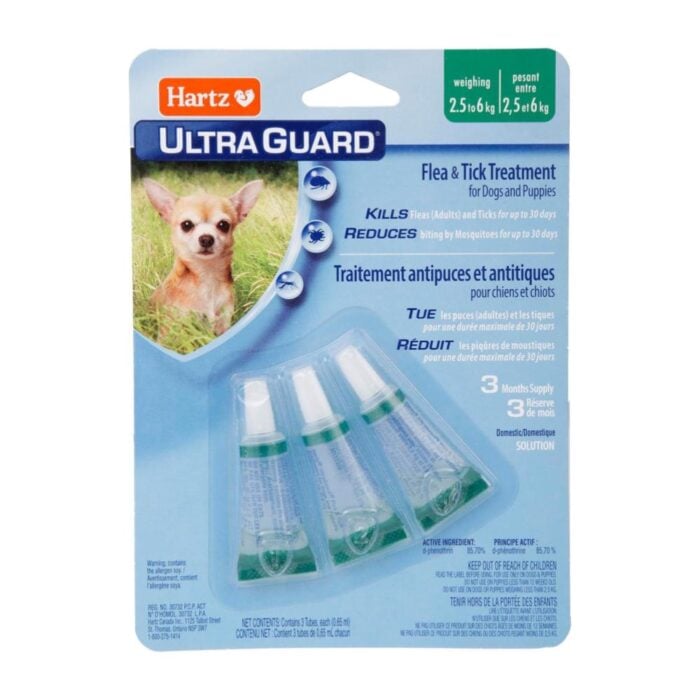 Hartz Ultraguard pipeta antipulgas x3 para perros de 2.5 a 6kg