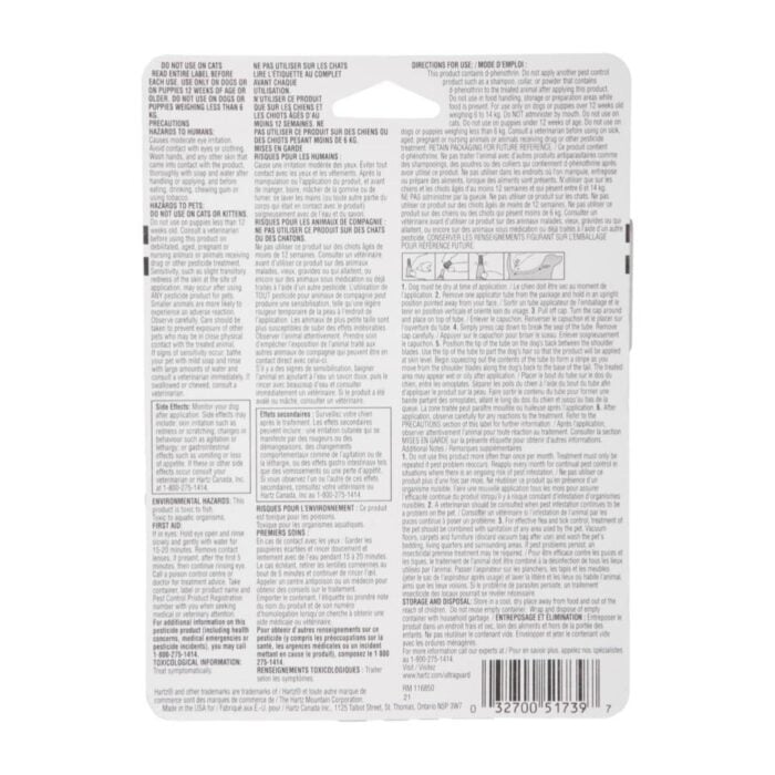 Hartz Ultraguard pipeta antipulgas x3 para perros de 6 a 14kg - Imagen 4