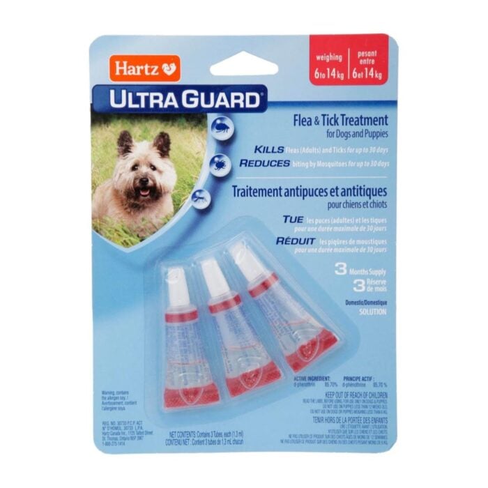 Hartz Ultraguard pipeta antipulgas x3 para perros de 6 a 14kg