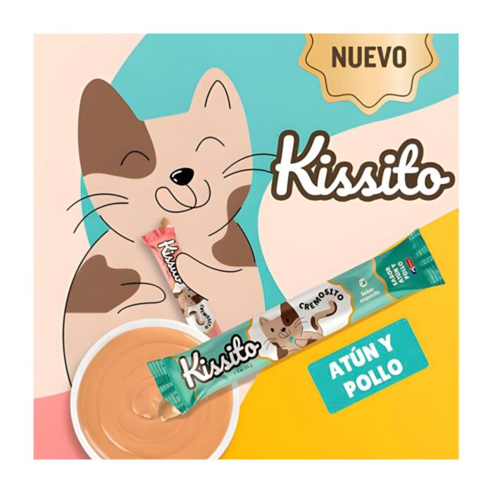 Kissito Cremoso Atún y Pollo - Snack húmedo para Gatos - Imagen 2